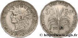 GUADELOUPE Bon pour 50 Centimes indien caraïbe / canne à sucre 1921 