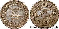 TUNISIA - Protettorato Francese 10 Centimes AH1336 1917 Paris 