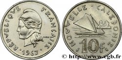 NUOVA CALEDONIA 10 Francs Marianne / voilier traditionnel 1967 Paris 