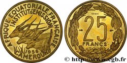 AFRICA EQUATORIALE FRANCESE - CAMERUN 25 Francs ESSAI 1958 Paris 