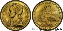 DJIBUTI - Territorio francese degli Afar e degli Issa Essai de 20 Francs Marianne / port 1968 Paris 