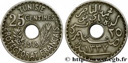 TUNESIEN - Französische Protektorate  25 Centimes AH1337 1919 Paris