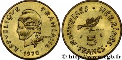 NOUVELLES HÉBRIDES (VANUATU depuis 1980) 5 Francs Essai 1970 Paris