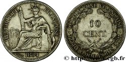 COCHINCHINE FRANÇAISE 10 Centimes 1884 Paris