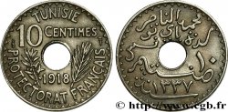 TUNESIEN - Französische Protektorate  10 Centimes AH 1337 1918 Paris