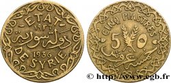 SIRIA 5 Piastres Etat de Syrie 1936 Paris