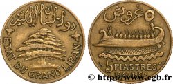 LIBAN - TROISIÈME RÉPUBLIQUE 5 Piastres État du Grand Liban 1940 