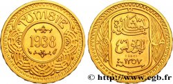 TUNISIA - French protectorate 100 Francs essai en bronze-alu doré 1938 Paris MS 