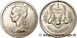 MADAGASCAR - UNIóN FRANCESA Essai de 1 Franc 1948 Paris