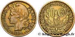TOGO - Territorios sobre mandato frances 50 Centimes 1924 Paris