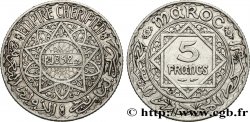 MOROCCO - FRENCH PROTECTORATE 5 Francs AH1352 1933 Paris