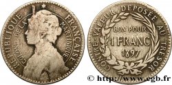 MARTINIQUE 1 Franc 1897 sans atelier