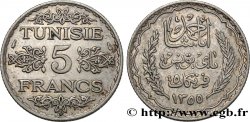 TUNISIA - Protettorato Francese 5 Francs AH 1355 1936 Paris 