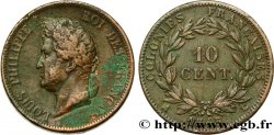 FRENCH COLONIES - Louis-Philippe, for Marquesas Islands 10 Centimes 1843 Paris