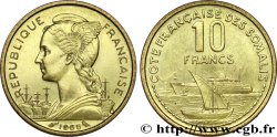 SOMALIA FRANCESA 10 Francs Marianne / port 1965 Paris