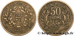TUNISIA - Protettorato Francese 50 Centimes 1926 Paris 