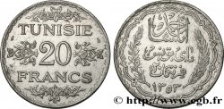 TUNEZ - Protectorado Frances 20 Francs au nom du  Bey Ahmed an 1353 1934 Paris