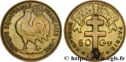 FRENCH EQUATORIAL AFRICA - FREE FRENCH FORCES 50 Centimes 1942 Prétoria