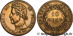 COLONIE FRANCESI - Carlo X, per Guyana e Senegal 10 Centimes Charles X 1825 Paris - A 