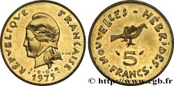 NOUVELLES HÉBRIDES (VANUATU depuis 1980) 5 Francs  1975 Paris