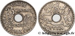 TUNISIA - Protettorato Francese 25 Centimes AH1338 1920 Paris 