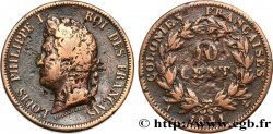 COLONIES FRANÇAISES - Louis-Philippe pour la Guadeloupe 10 Centimes 1841 Paris