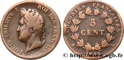 COLONIES FRANÇAISES - Louis-Philippe, pour les Îles Marquises 5 Centimes Louis Philippe Ier 1843 Paris - A