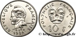 POLINESIA FRANCESE 10 Francs I.E.O.M Marianne 1992 Paris 