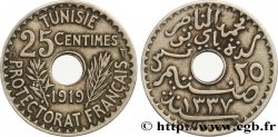 TUNISIA - Protettorato Francese 25 Centimes AH1337 1919 Paris 