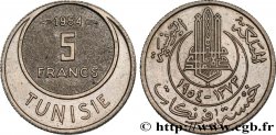 TUNEZ - Protectorado Frances 5 Francs AH1373 1954 Paris