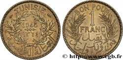 TUNESIEN - Französische Protektorate  Bon pour 1 Franc sans le nom du Bey AH1364 1945 Paris