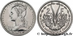 AFRICA FRANCESA DEL OESTE - UNIóN FRANCESA 2 Francs 1955 Paris