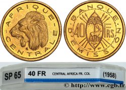 CENTRAL AFRICA Épreuve de 40 Francs de R. Cochet 1958 Paris