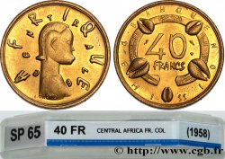 CENTRAL AFRICA Épreuve de 40 Francs de A. Galtie 1958 Paris