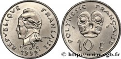 FRENCH POLYNESIA 10 Francs I.E.O.M. 1992 Paris