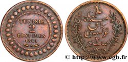 TUNEZ - Protectorado Frances 2 Centimes AH1308 1891 