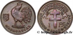 MADAGASCAR - Free French Forces 1 Franc 1943 Prétoria