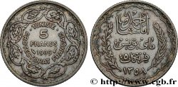 TUNISIE - PROTECTORAT FRANÇAIS 5 Francs AH 1358 1939 Paris