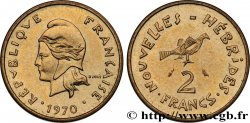 NEW HEBRIDES (VANUATU since 1980) 2 Francs Marianne / oiseau 1970 Paris