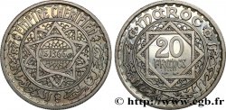 MAROC - PROTECTORAT FRANÇAIS Essai de 20 Francs, poids normal. AH 1366 1947 Paris