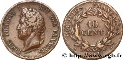 COLONIES FRANÇAISES - Louis-Philippe pour la Guadeloupe 10 Centimes 1841 Paris