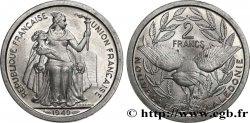 NOUVELLE CALÉDONIE 2 Francs Union Française 1949 Paris