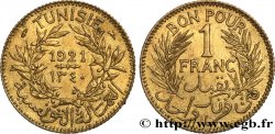 TUNESIEN - Französische Protektorate  Bon pour 1 Franc sans le nom du Bey AH1340 1921 Paris