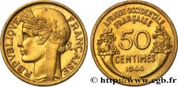AFRIQUE OCCIDENTALE FRANÇAISE 50 Centimes Morlon 1944 Londres