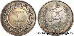 TUNISIA - Protettorato Francese 1 Franc AH1309 1892 Paris 