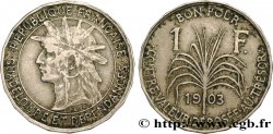 GUADELUPA Bon pour 1 Franc indien caraïbe / canne à sucre 1903  