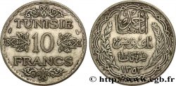 TUNISIA - Protettorato Francese 10 Francs au nom du Bey Ahmed datée 1353 1934 Paris 