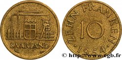 SAARLAND 10 Franken 1954 Paris