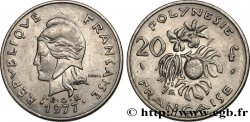 POLINESIA FRANCESE 20 Francs I.E.O.M Marianne  1977 Paris 