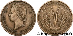 FRENCH WEST AFRICA 25 Francs 1956 Paris